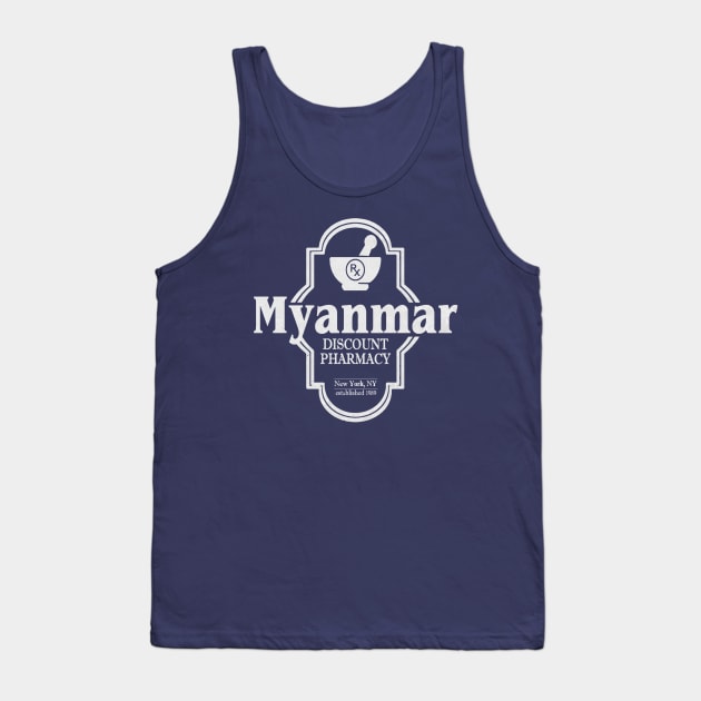 Myanmar, NYC's Discount Pharmacy Tank Top by ModernPop